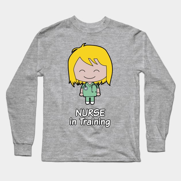 Nurse in Training - Girl Long Sleeve T-Shirt by Markaneu